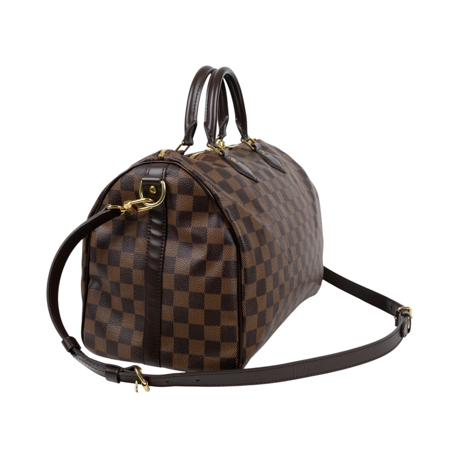 路易威登 LOUIS VUITTON Speedy Bandoulière  35 棕棋盤 手提 斜背 波士頓包 N41366  防塵袋/背帶/鎖組