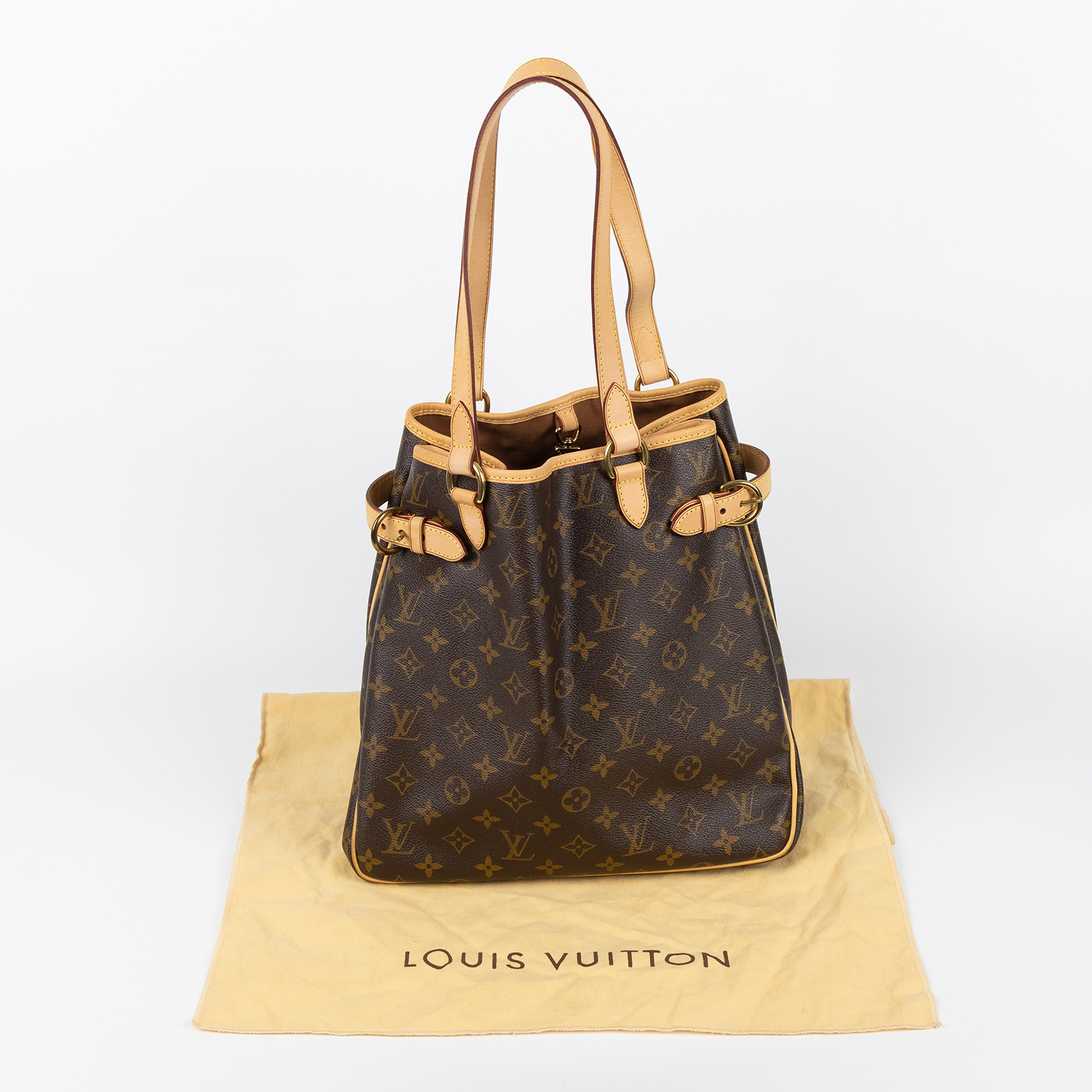 路易威登 LOUIS VUITTON Batignolles 原花 雙側扣肩背包 直式 手提包 M51153 原花BATIGNOLLE 防塵袋