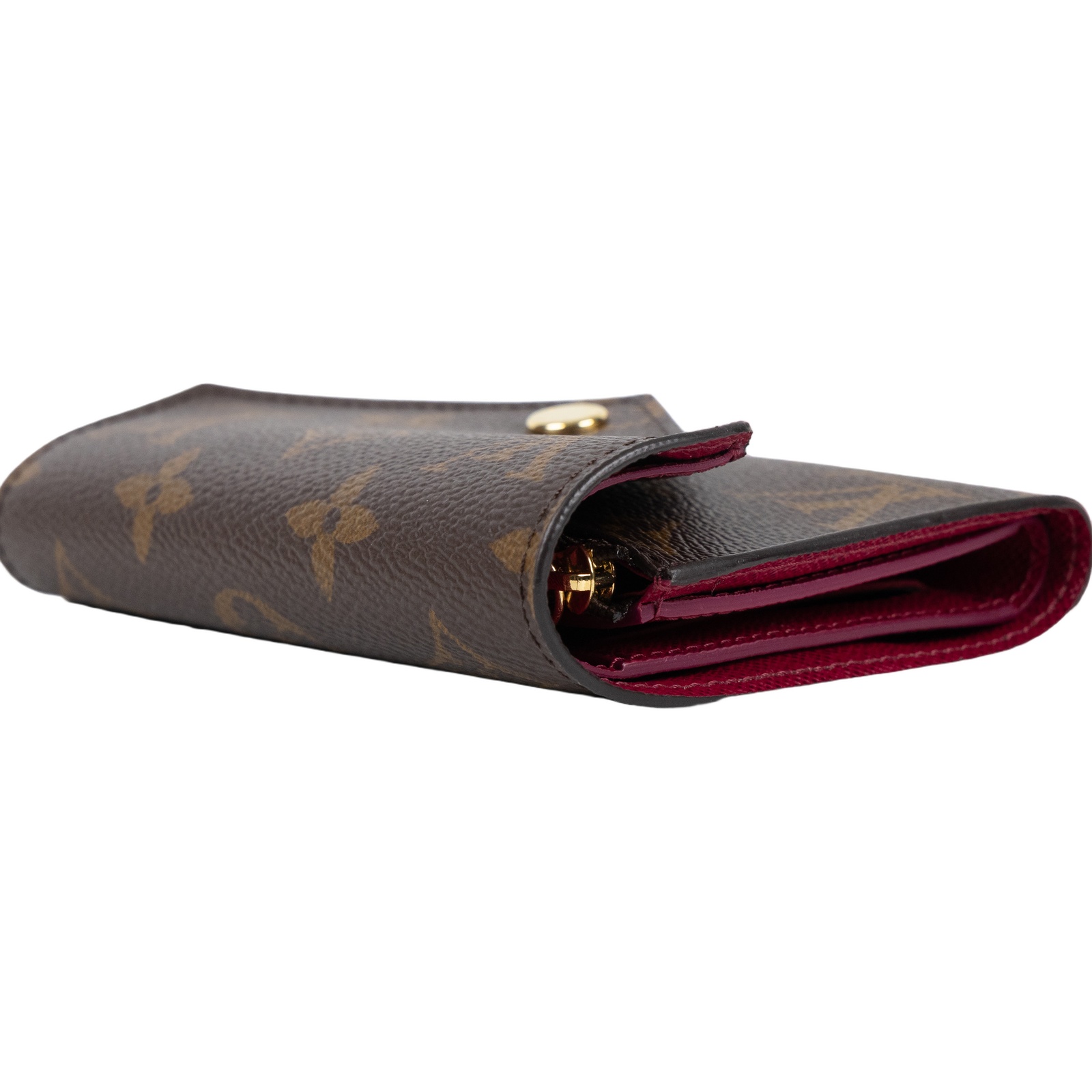 路易威登 LOUIS VUITTON Victorine 錢包 塗層帆布 紫紅色 M41938 晶片款 原花紫紅VICTORINE 原廠盒子