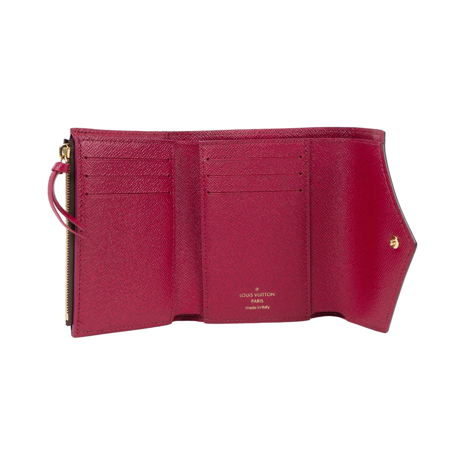 路易威登 LOUIS VUITTON Victorine 錢包 塗層帆布 紫紅色 M41938 晶片款 原花紫紅VICTORINE 原廠盒子