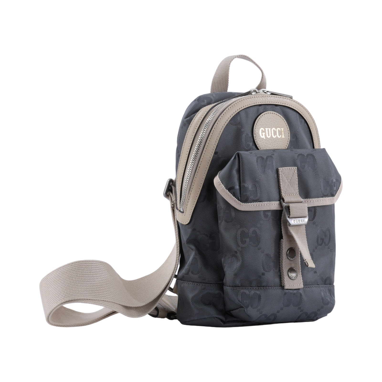 古馳 GUCCI Off The Grid 單肩 斜背包 胸包 658631 H9HUN 灰Off The Grid胸包 防塵袋