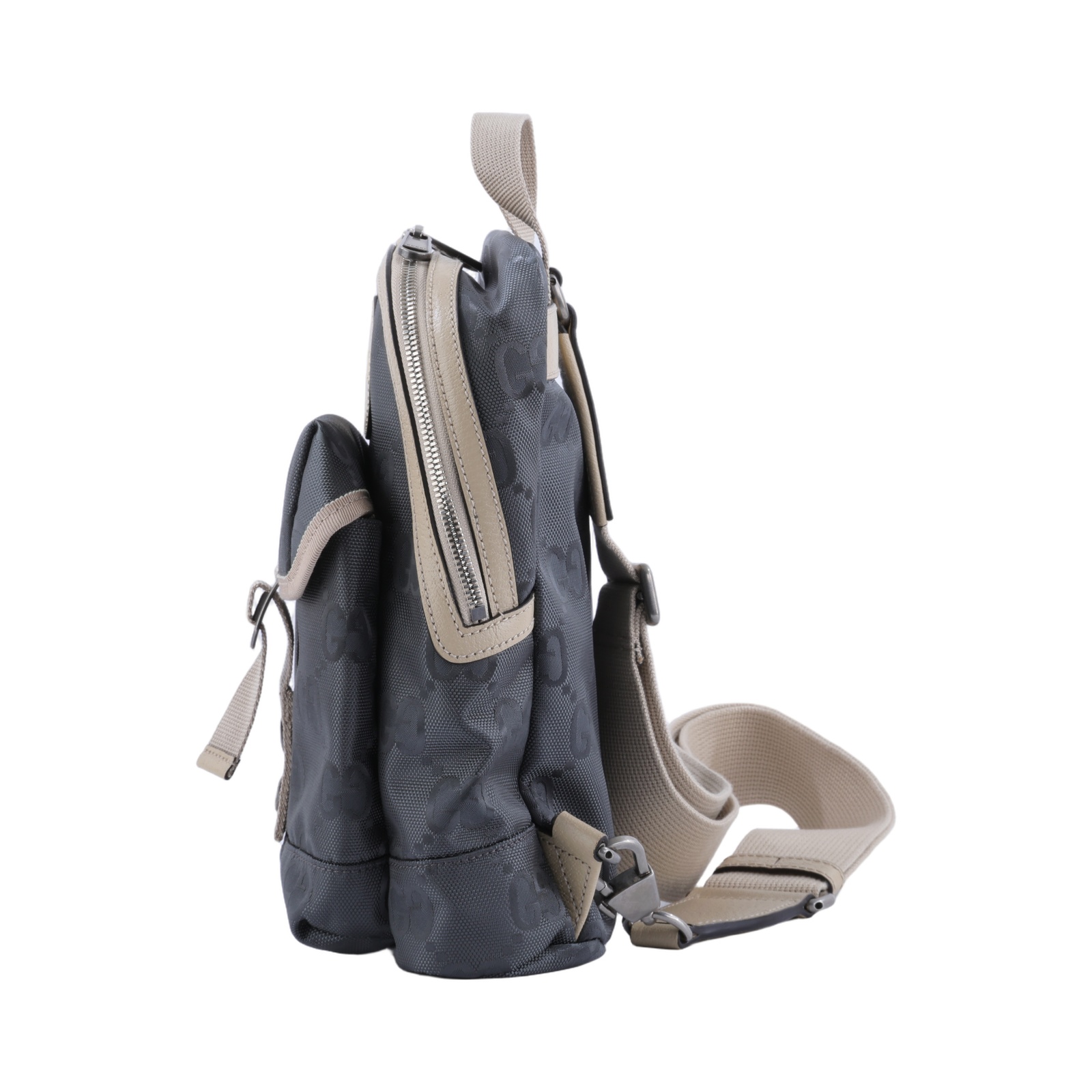 古馳 GUCCI Off The Grid 單肩 斜背包 胸包 658631 H9HUN 灰Off The Grid胸包 防塵袋