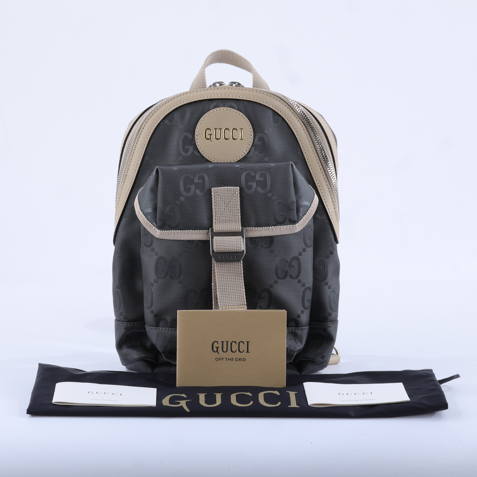 古馳 GUCCI Off The Grid 單肩 斜背包 胸包 658631 H9HUN 灰Off The Grid胸包 防塵袋