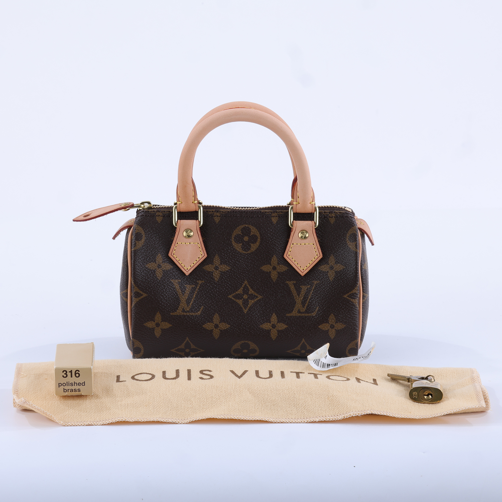 路易威登 LOUIS VUITTON Mini Speedy 經典帆布 手提包 M41534 原花MINI SPEEDY 舊版 防塵袋/鎖組