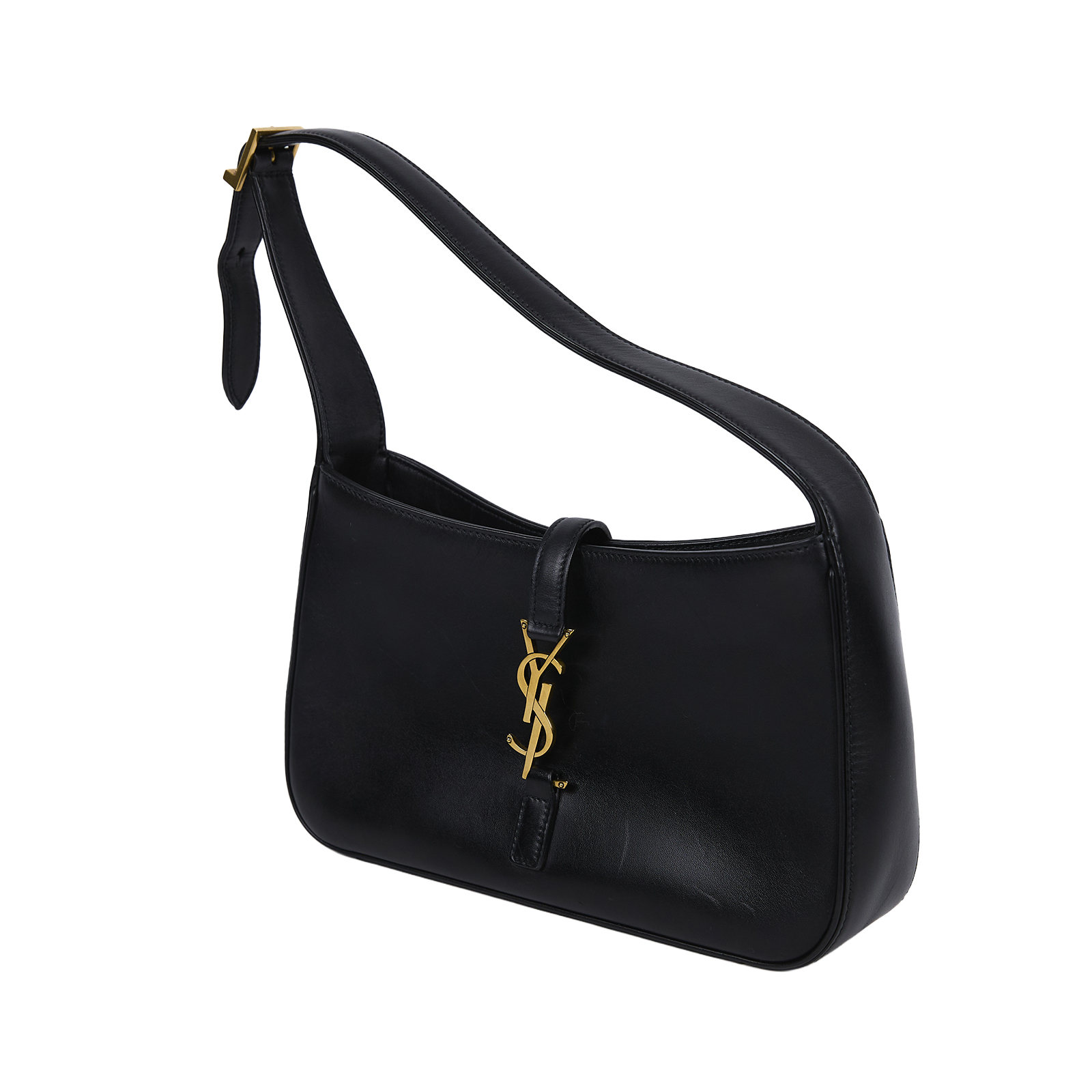 聖羅蘭 YSL SAINT LAURENT LE 5 À 7 滑面皮革 HOBO 手袋 手提包 6572282R20W LE 5 À 7滑面皮革黑色手袋 防塵袋