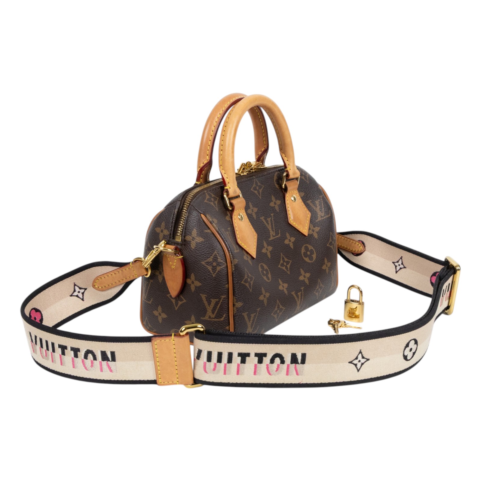 路易威登 LOUIS VUITTON Speedy Bandoulière  20 原花 手提 斜背 波士頓包 黑色 M46234 晶片款  原廠盒子/防塵袋/鎖組/背帶/購買證明