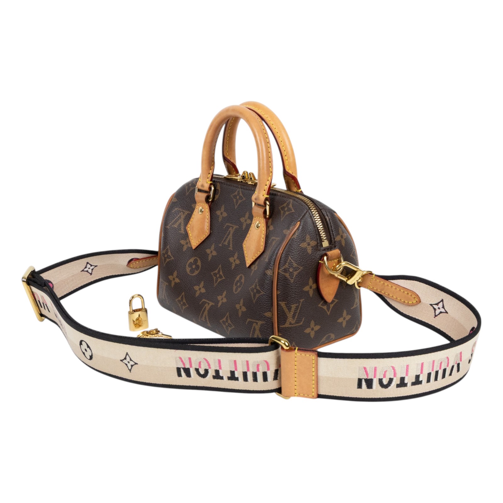 路易威登 LOUIS VUITTON Speedy Bandoulière  20 原花 手提 斜背 波士頓包 黑色 M46234 晶片款  原廠盒子/防塵袋/鎖組/背帶/購買證明